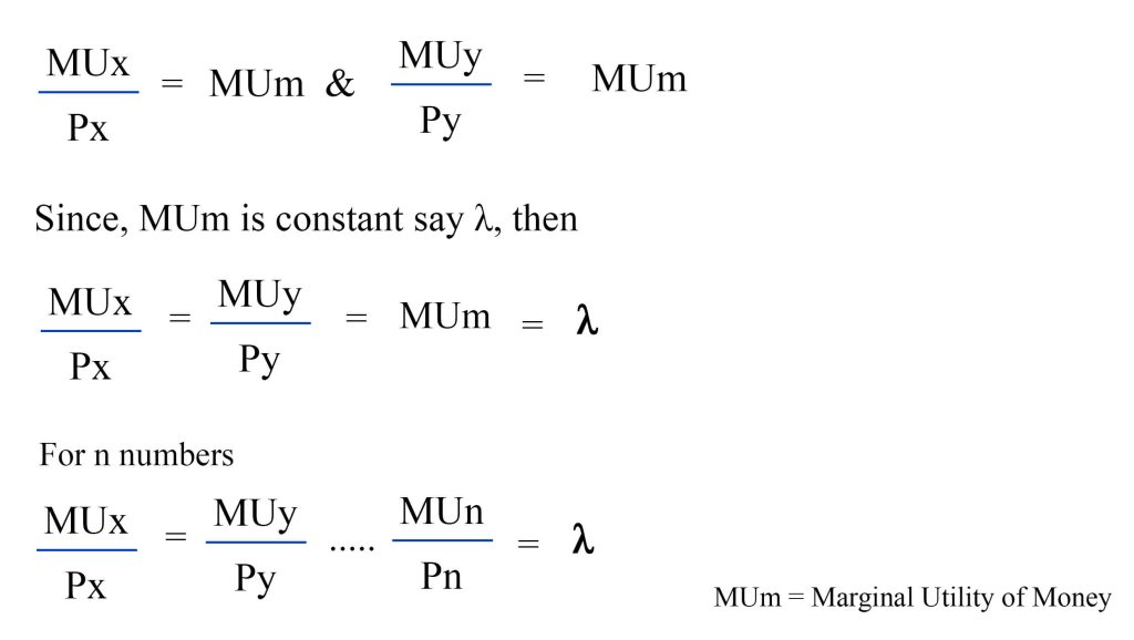 Marginal utility of money