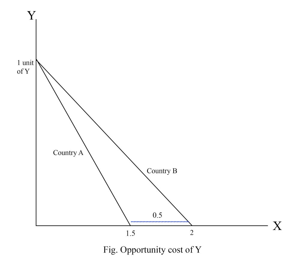 Opportunity cost of Y