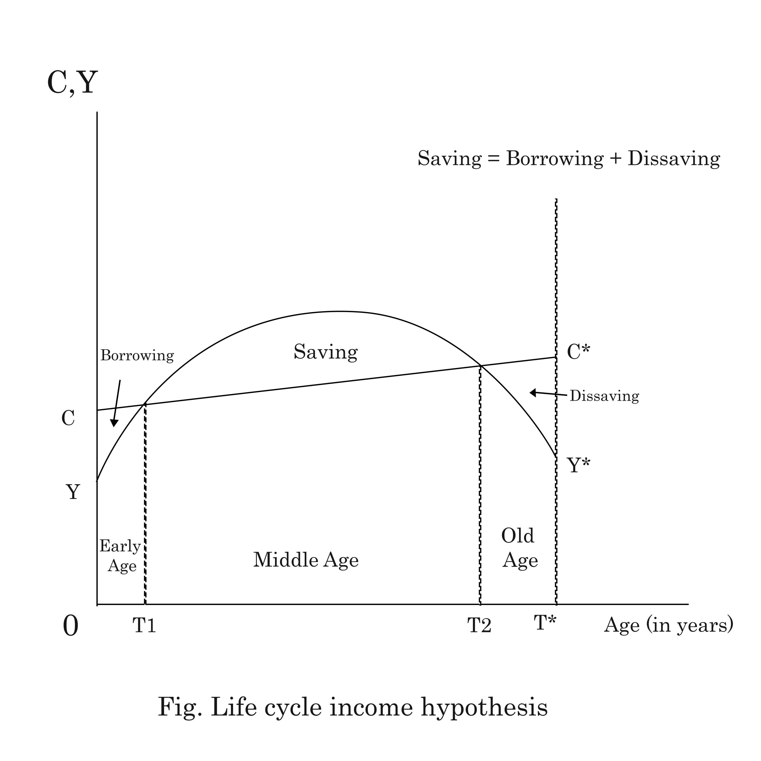 Life cycle income hypothesis