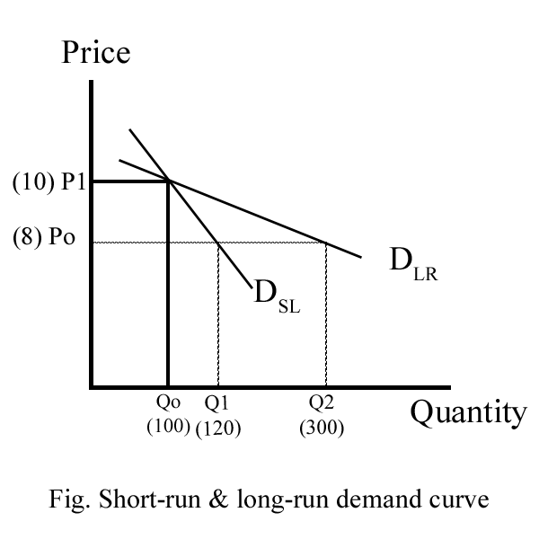 short run and long run consumer demand